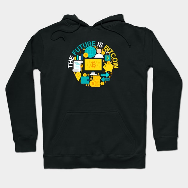 BitCoin Is The Future - Cryptocurrency Digital Mining Dogecoin Blockchain Hoodie by Tesla